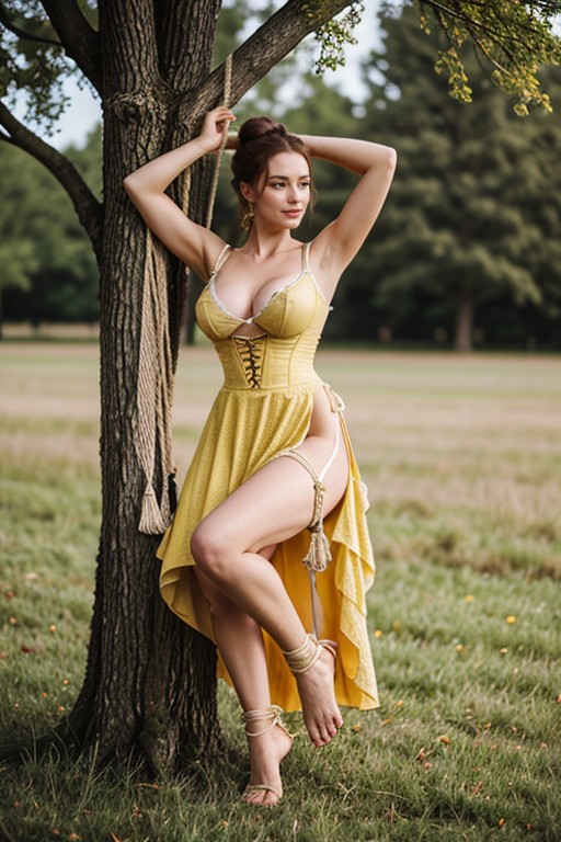 Ropes On Legs, Arms Up, Ropes On Wrists AI Porn