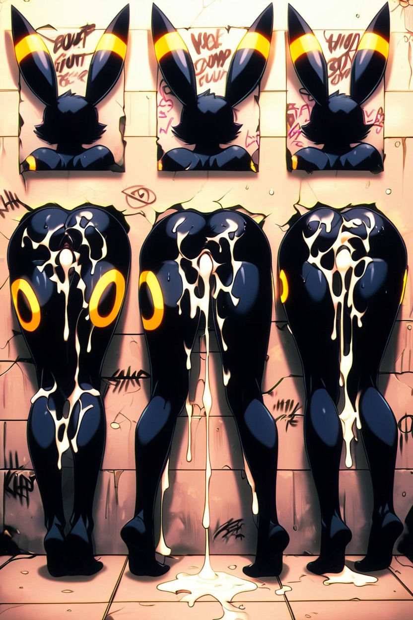 Bending Over, Thighs Going Through Wall, Free Use Furry AI Porn