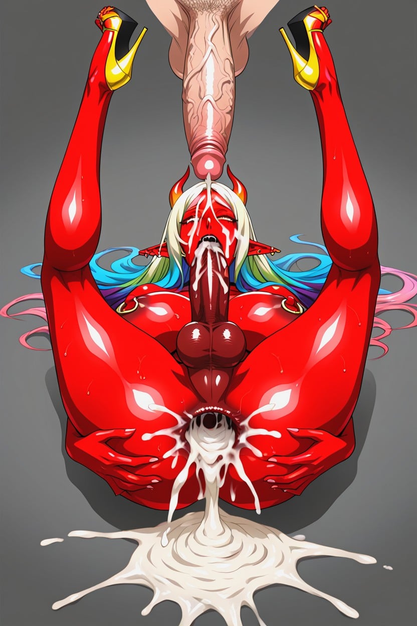Cock Between Tits, Own Cock Going Down Throat, Cock Between Tits 人妖AI黃片