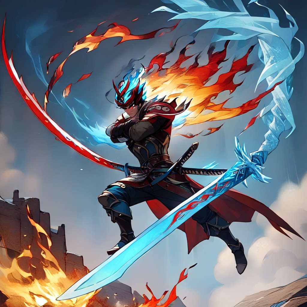 A Burning Blade, Levitating Sword, Levitating In The Air Porno IA Hentai