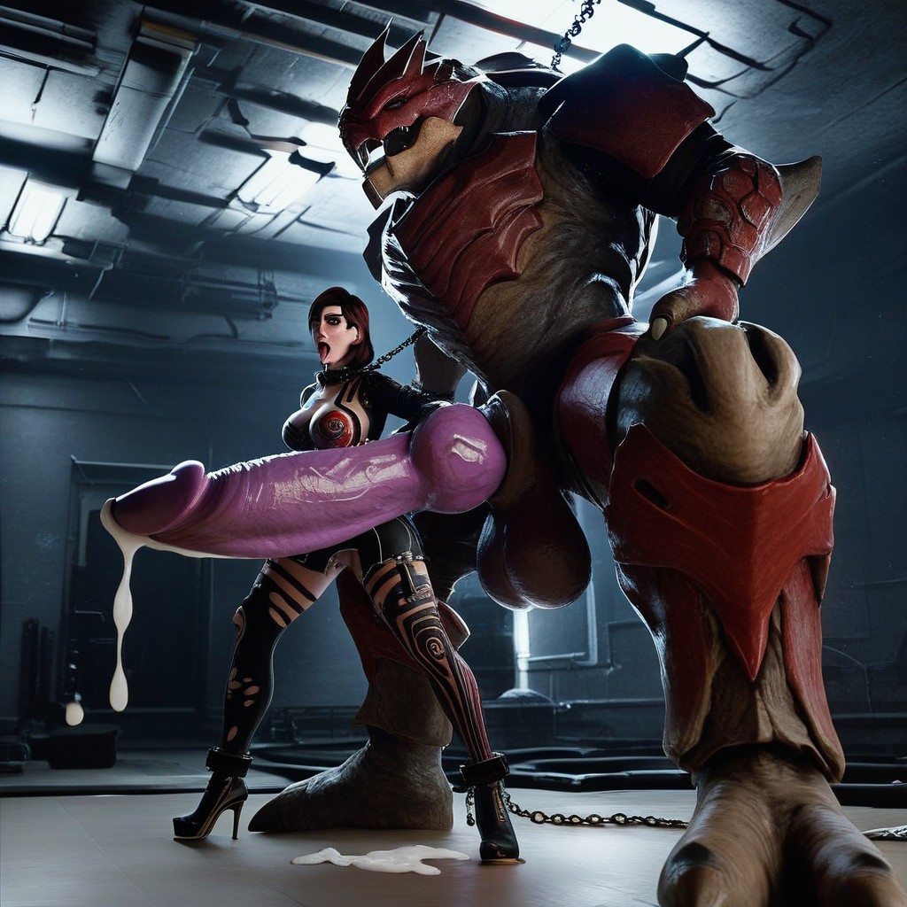 Fat Male, Purple Penis, Gigantic Hentai AI Porn