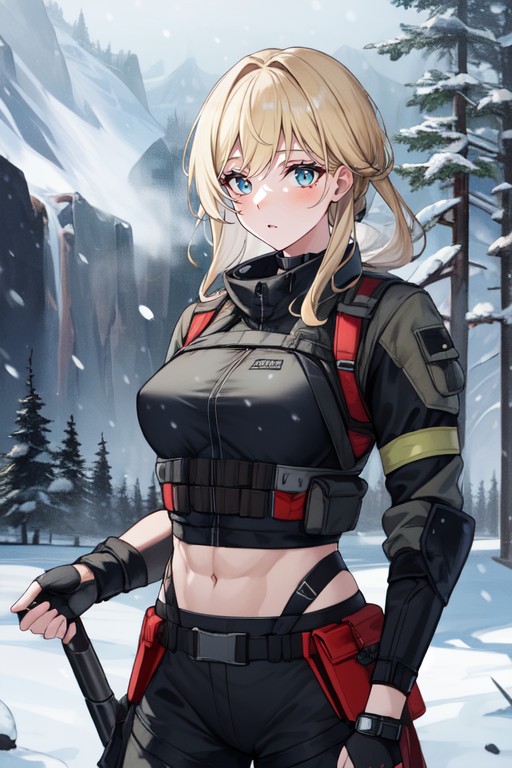 Holsters, Cheveux Blancs, Pale Skin Porno IA Hentai