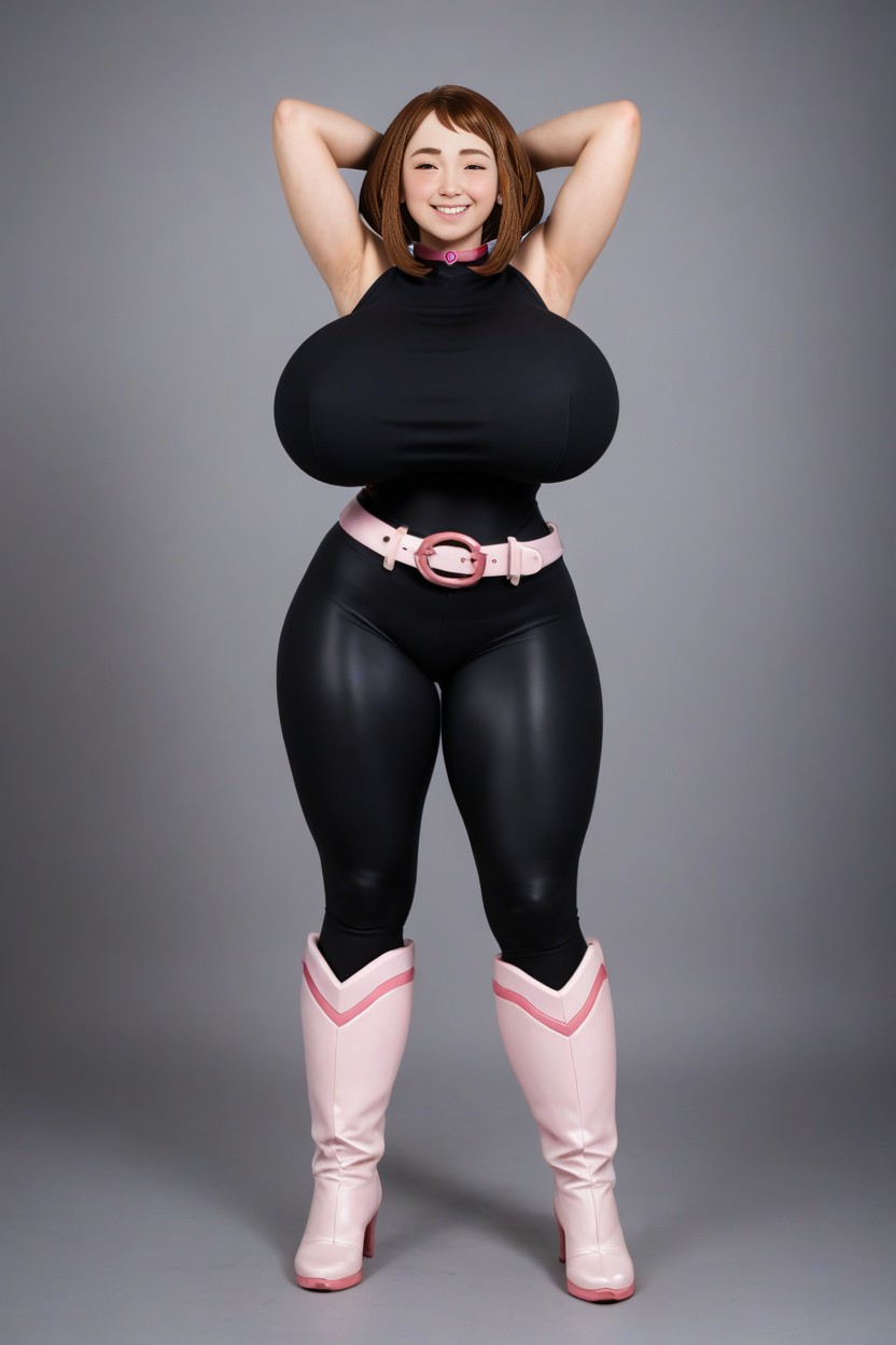 Full Body, Pale Pink Two Piece Belt, Unbelievable Gigantic Hips AI Porn