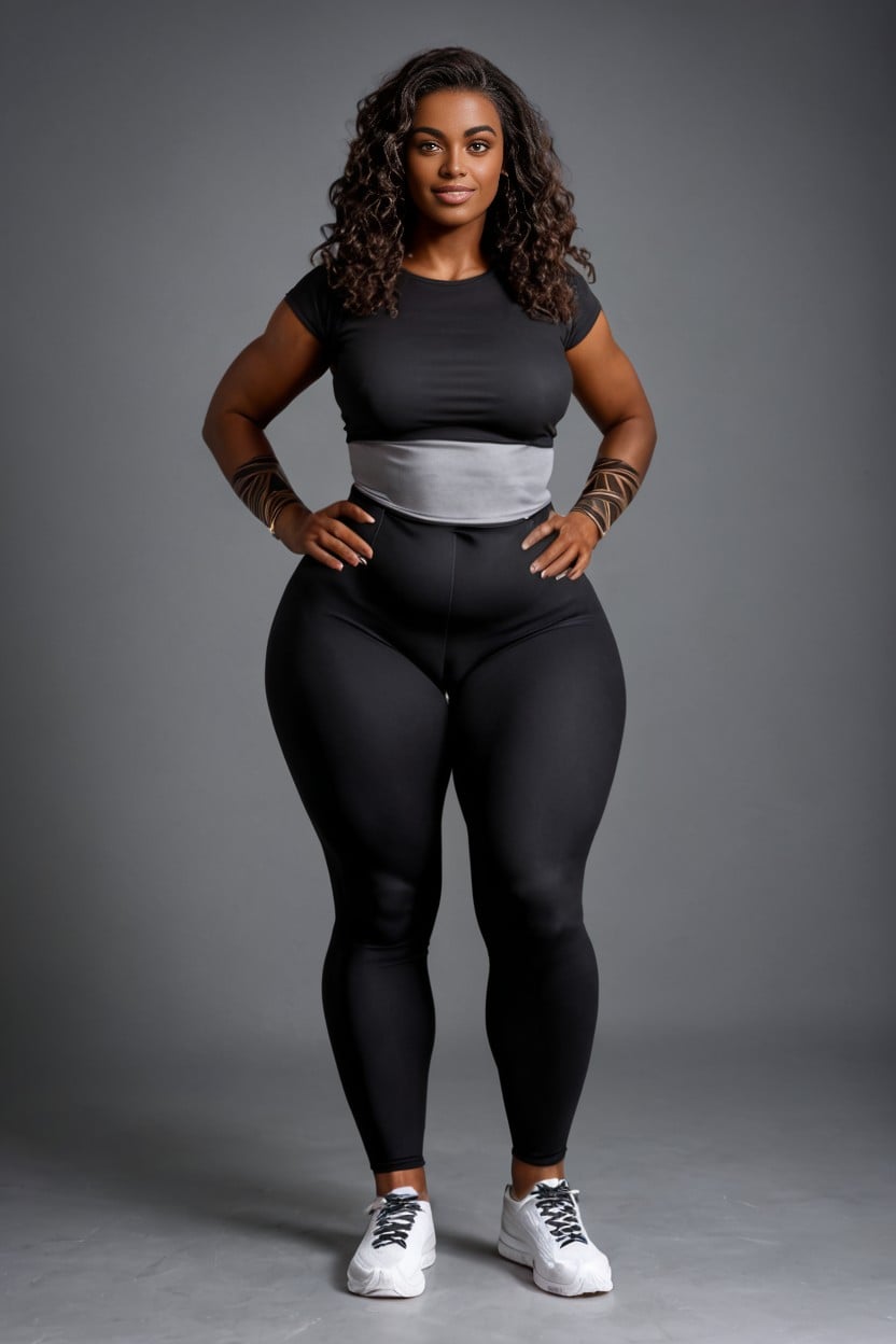 Sharp Jawline, Full Body, Large Legs AI Porn