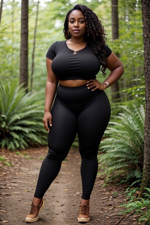 Snickers Shoes, Model Face, Yoga Pants AI Porn