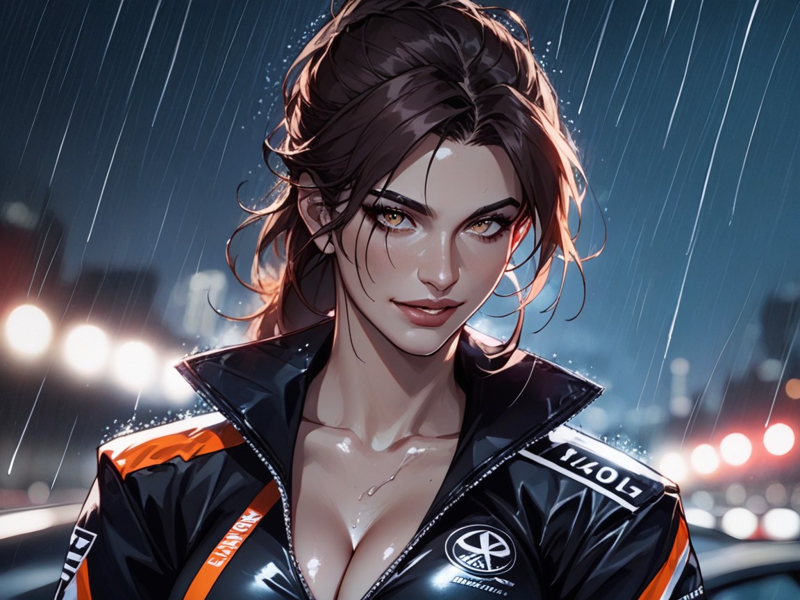 Bokeh Effect, Night, Rain AI Porn