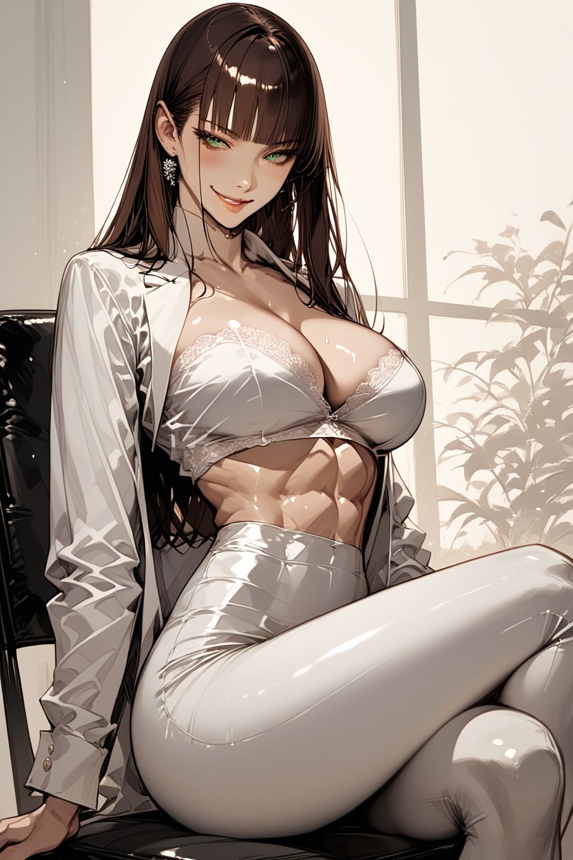 Round Ass, Ropa Abierta, Long Length Hair Hentai IA