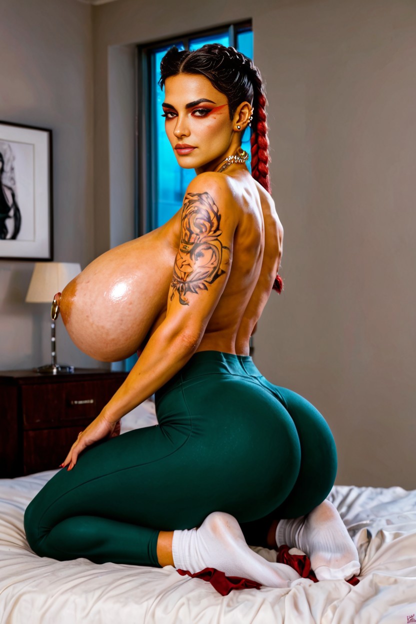 Hair, Colossal Breast, Laying In Bed AI Porn