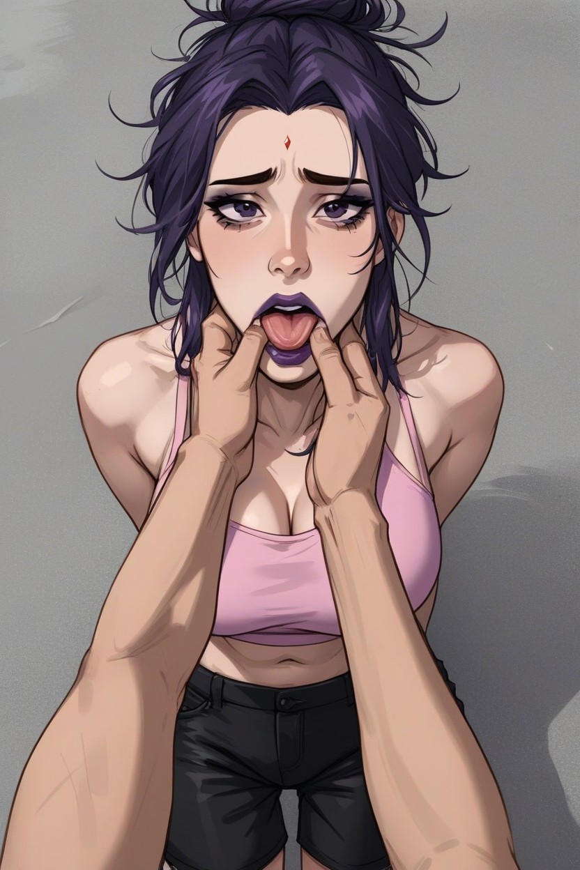Raven, 18+, Messy Hair Bun AI Porn