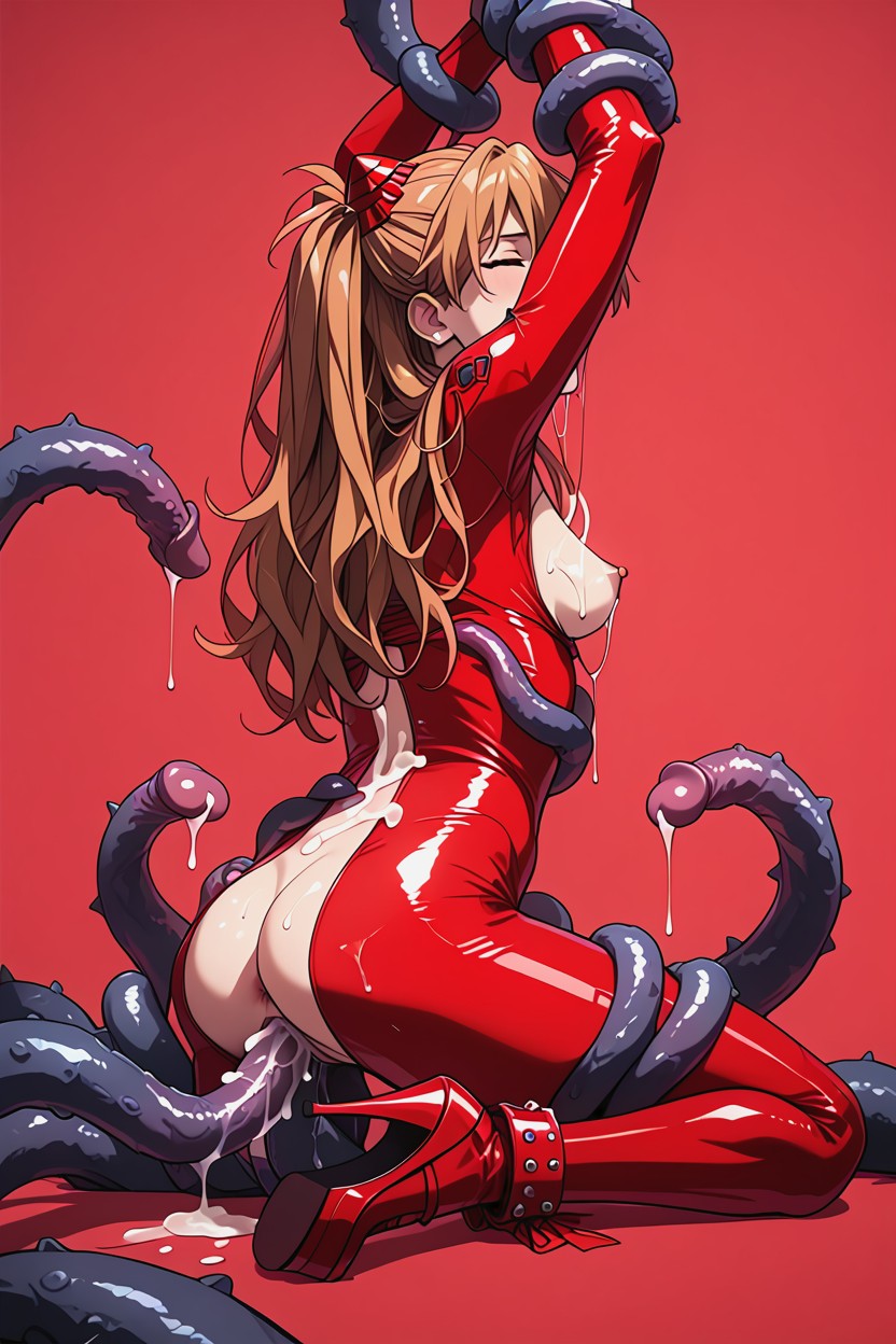 작은 가슴, 작은 엉덩이, Red Platform Heels 헨타이 AI 포르노