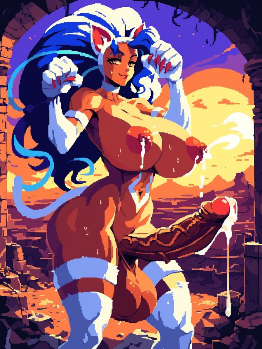 Rock Hard Abs, Felicia From Darkstalkers, Foreskin Hentai AI Porn