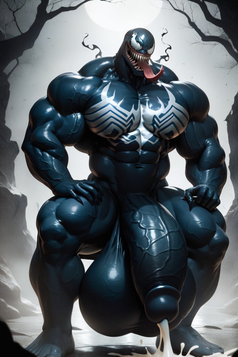 Huge Muscle, Erection, Venom AI Gay Porn
