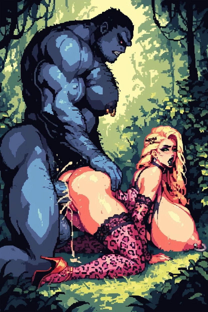 Vagina Wrapped Around Cock, Grabbing Ass, Pronebone AI Porn