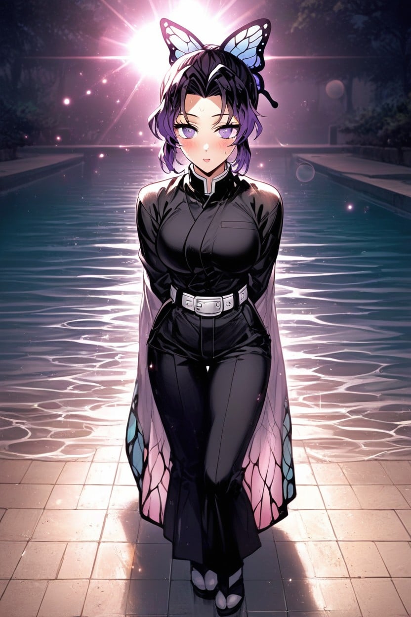 Oiled Skin, Standing, Kochou Shinobu (demon Slayer) Hentai AI Porn