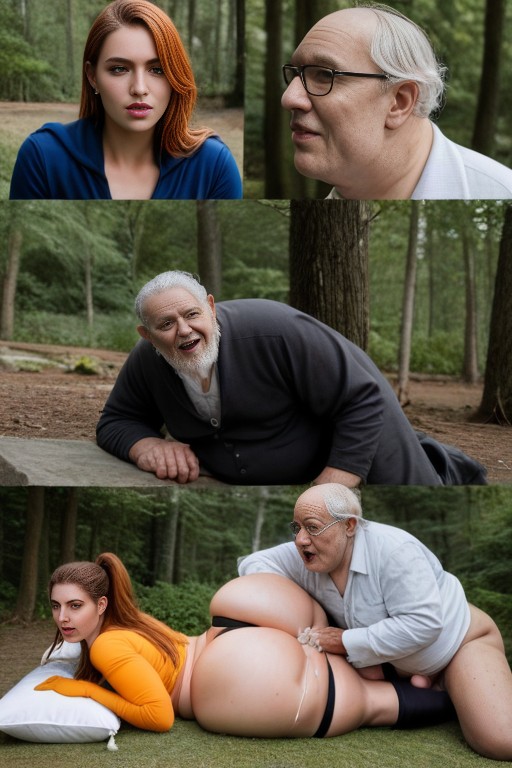 Standing, Used Condom On The Ground, Old Fat Ugly Zombie Put Tongue In Ladyboy Ass AI Gay Porn