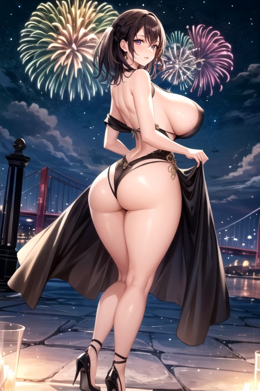 Large Ass, Nipples, Gorgeous And Beautiful Face Hentai AI Porn