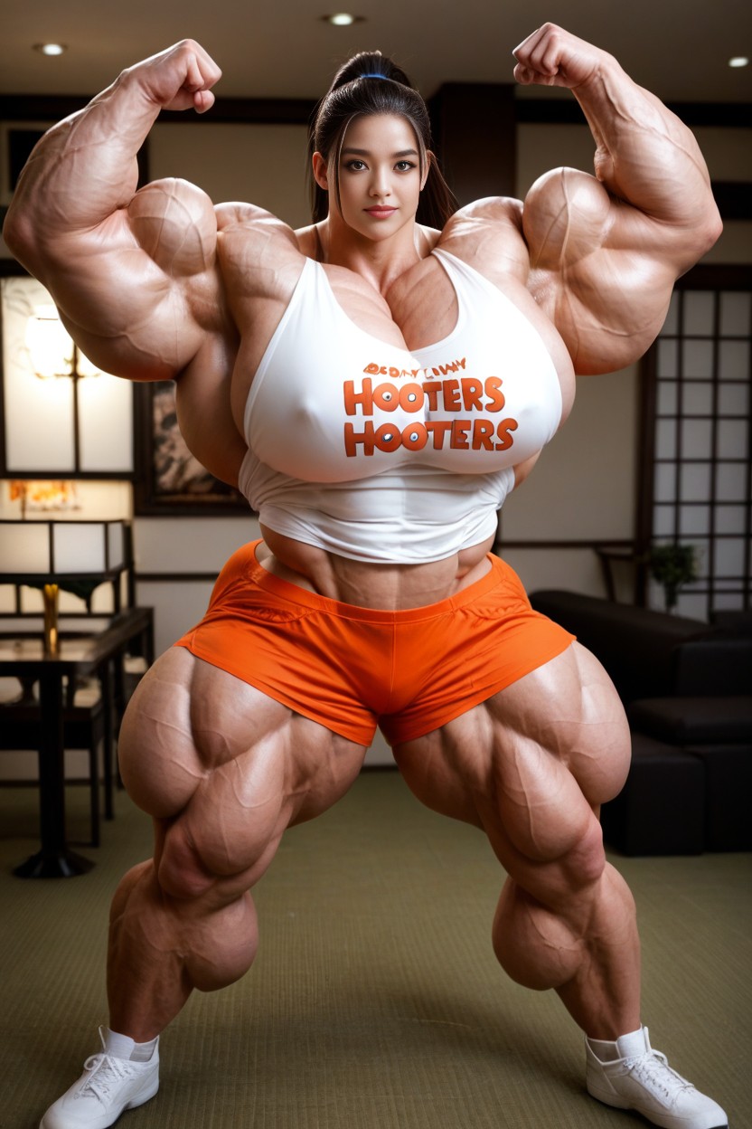 Gigantic Muscles, Female Face, Gigantic Muscles AI Porn