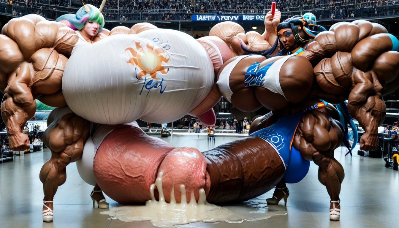 Hyper Cum, 3 People, Muscle Growth Shemale AI Porn
