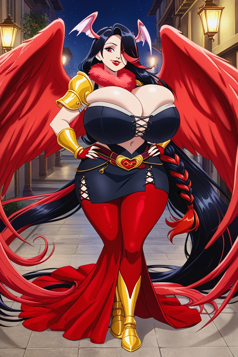 Black Hair Red Hair, Wide Hips, Huge Ass Hentai IA