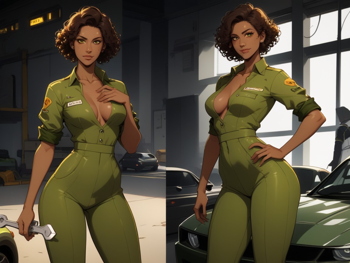 Asymmetrical Breasts, Squared Breasts, Squared Hips Porno IA Latina