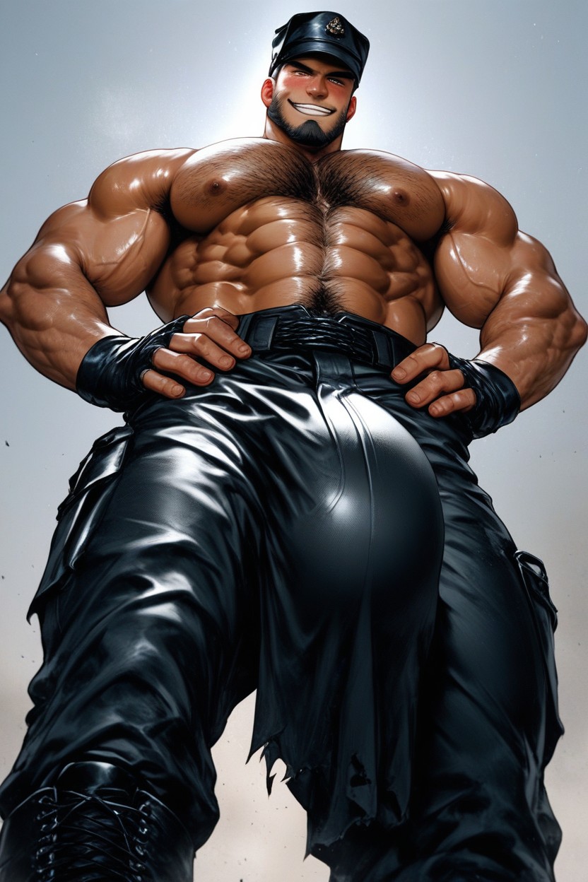 Bottom Up, Waist Shot, Muscular AI Gay Porn