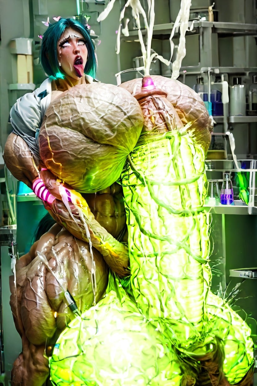 Short Length, Radioactive Body, Cold Lighting Shemale AI Porn
