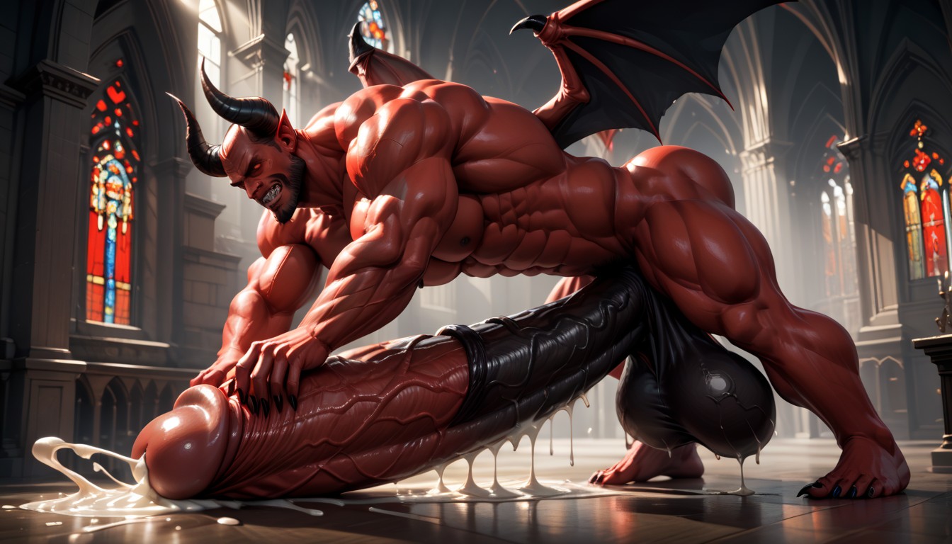Wings, Humongous Penis, 2 People AI Gay Porn