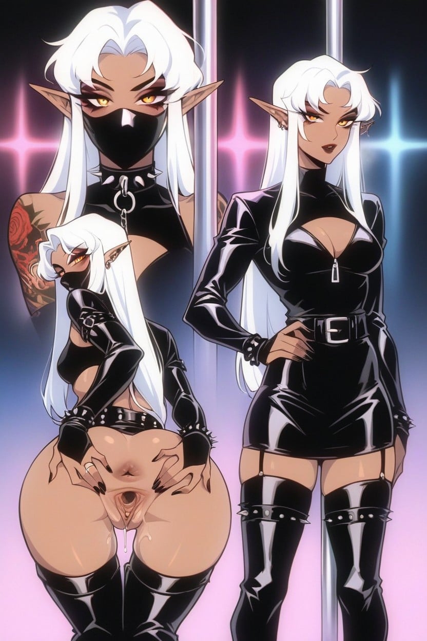 Legs Spread, Kaylet The Elf, Legs Covered In Tattoos Hentai AI Porn