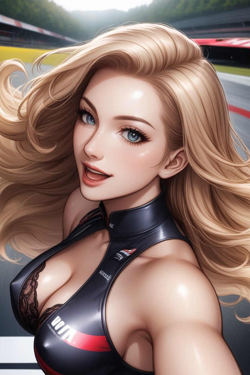 Long Hair, Hair Vlowing In Wind, Portrait Close Up Shot Hentai AI Porn
