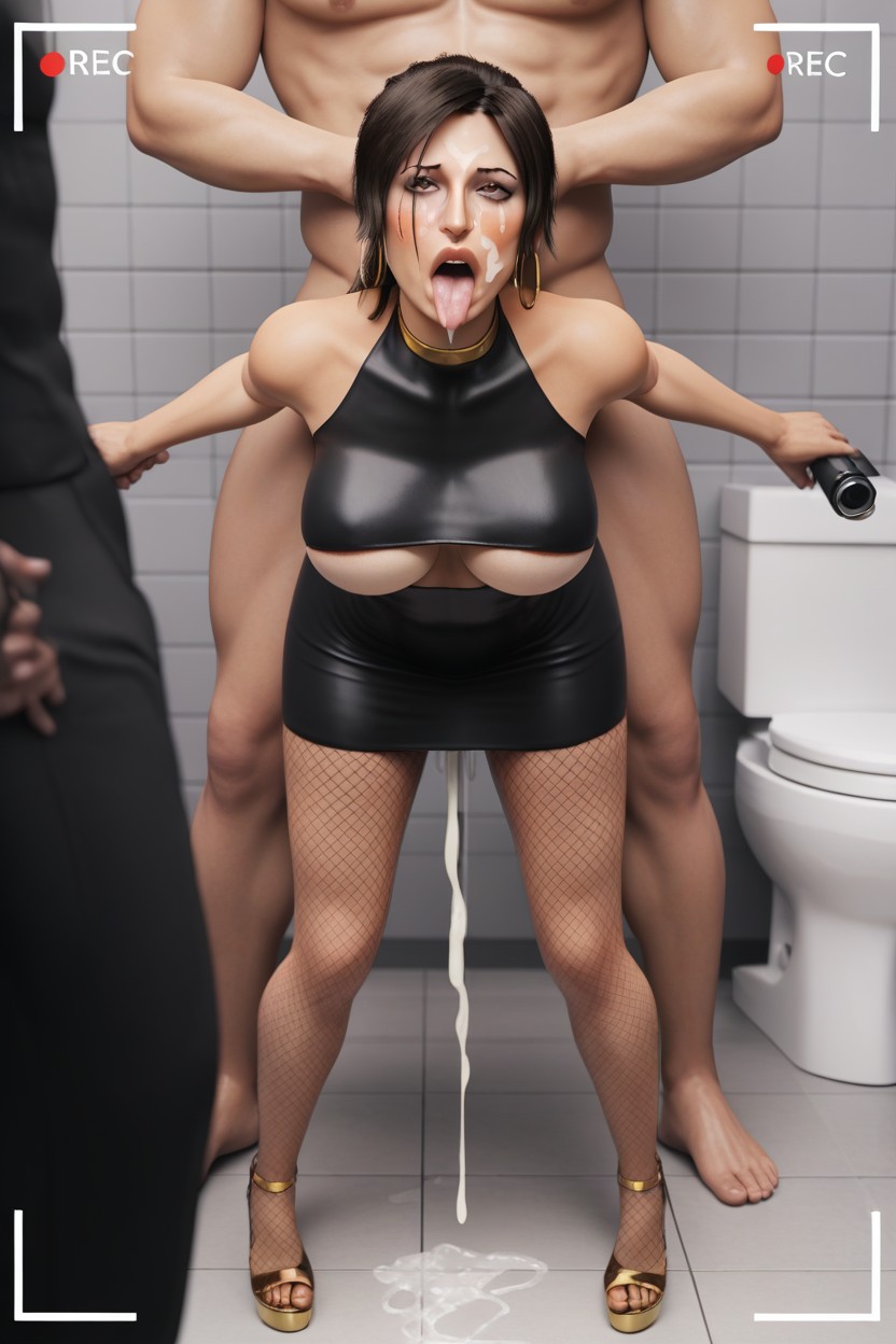 Golden Choker, Standing Doggystyle, Arms Restrained AI Porn