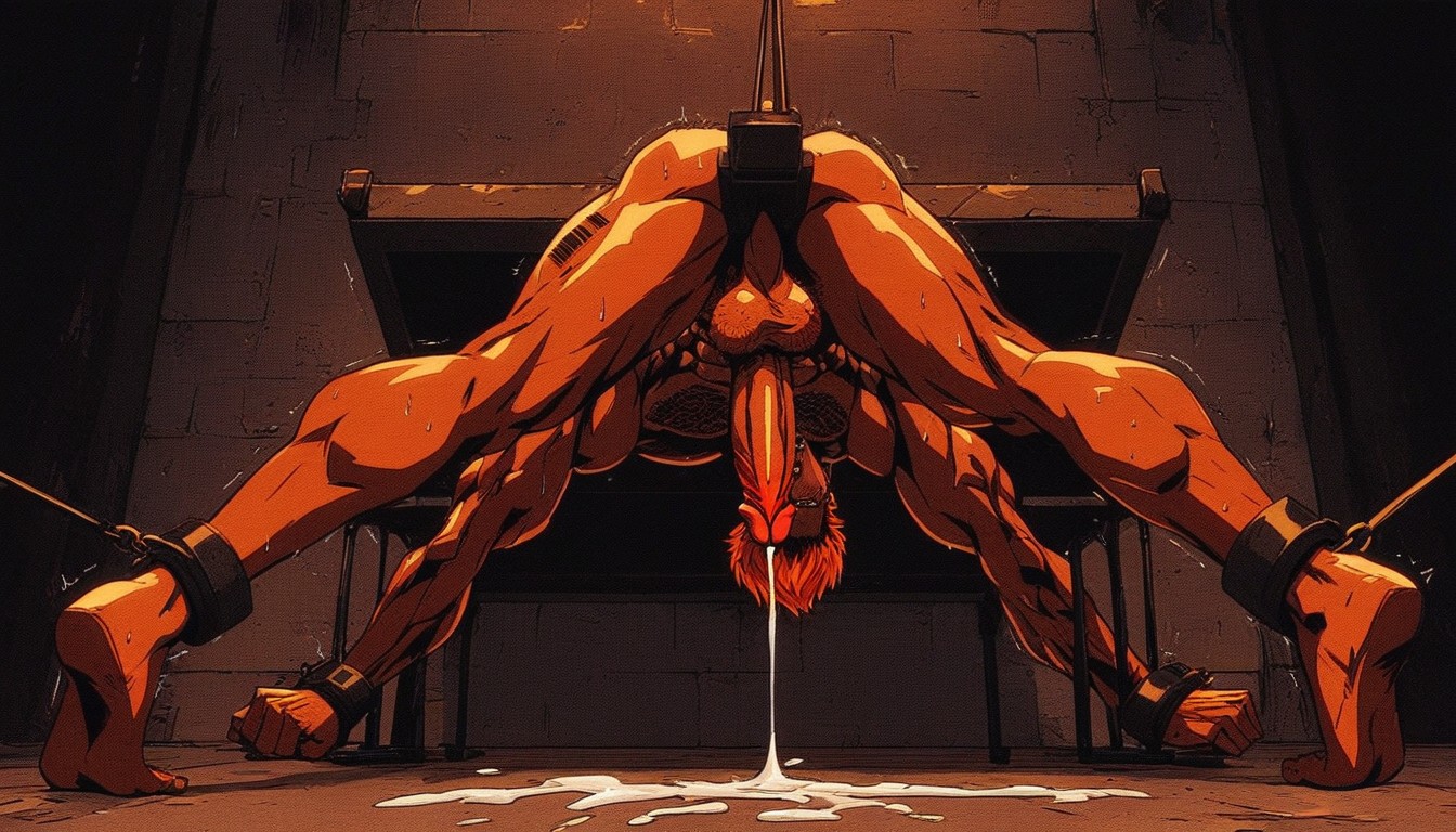 Swollen Balls, View From Behind, Fucking Robot Hole AI Gay Porn