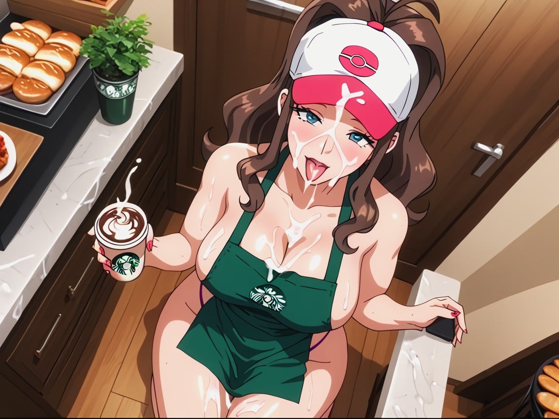 Cleavage, Cum Dripping From Mouth, Squirting Cum Porno IA Hentai