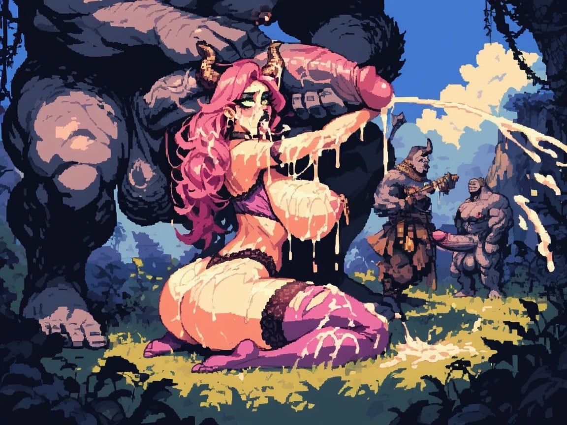 Strong Gorilla Arms, Jacking Off, Cumming On Face AI Porn