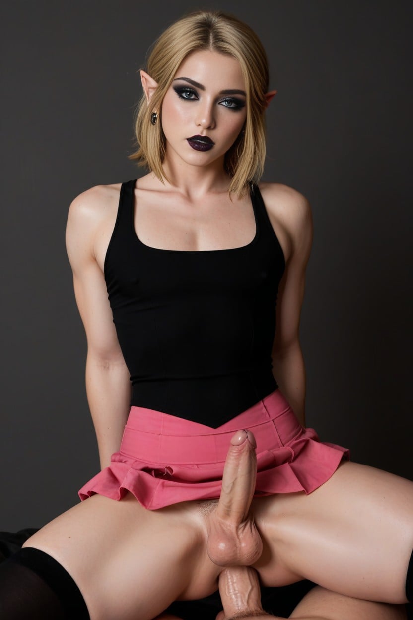 18+, Lean Body, Sissify Man Body Shemale AI Porn