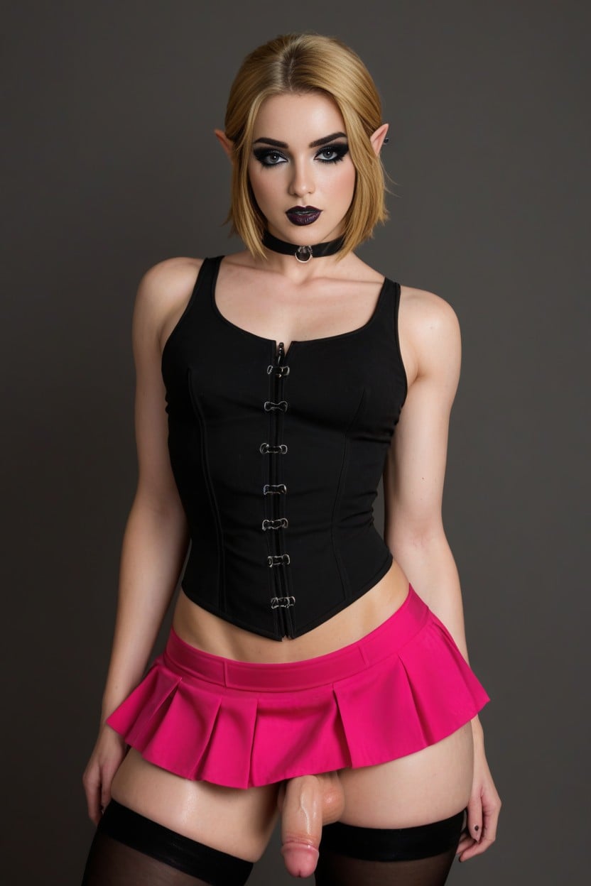 Goth Man, 18+, Sissify Man Body Shemale AI Porn