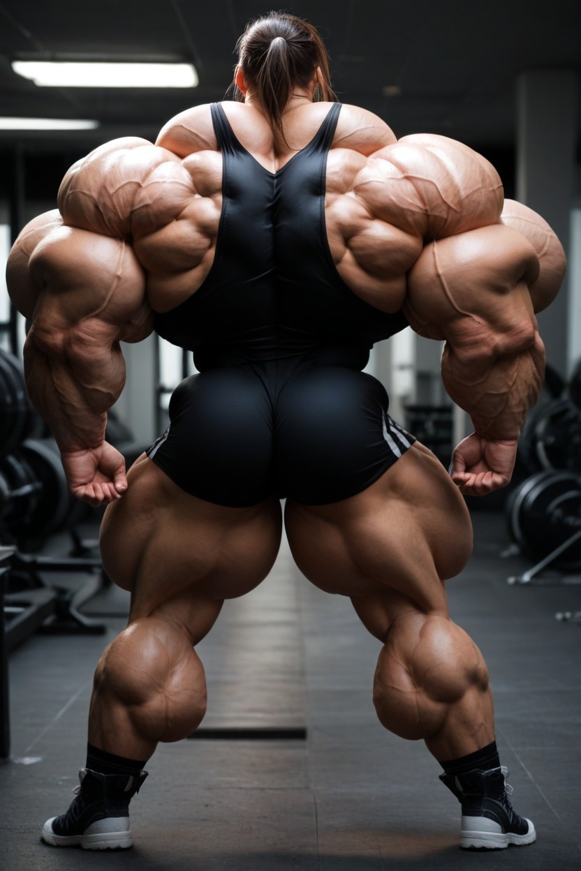 Gigantic Muscles, Female, Asian AI Porn