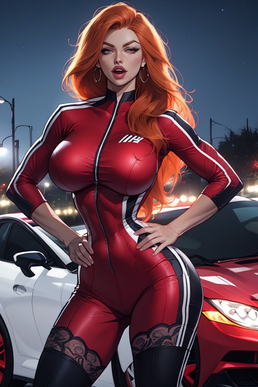 Long Ginger Hair, Ultra Detailed, Close Up AI Porn