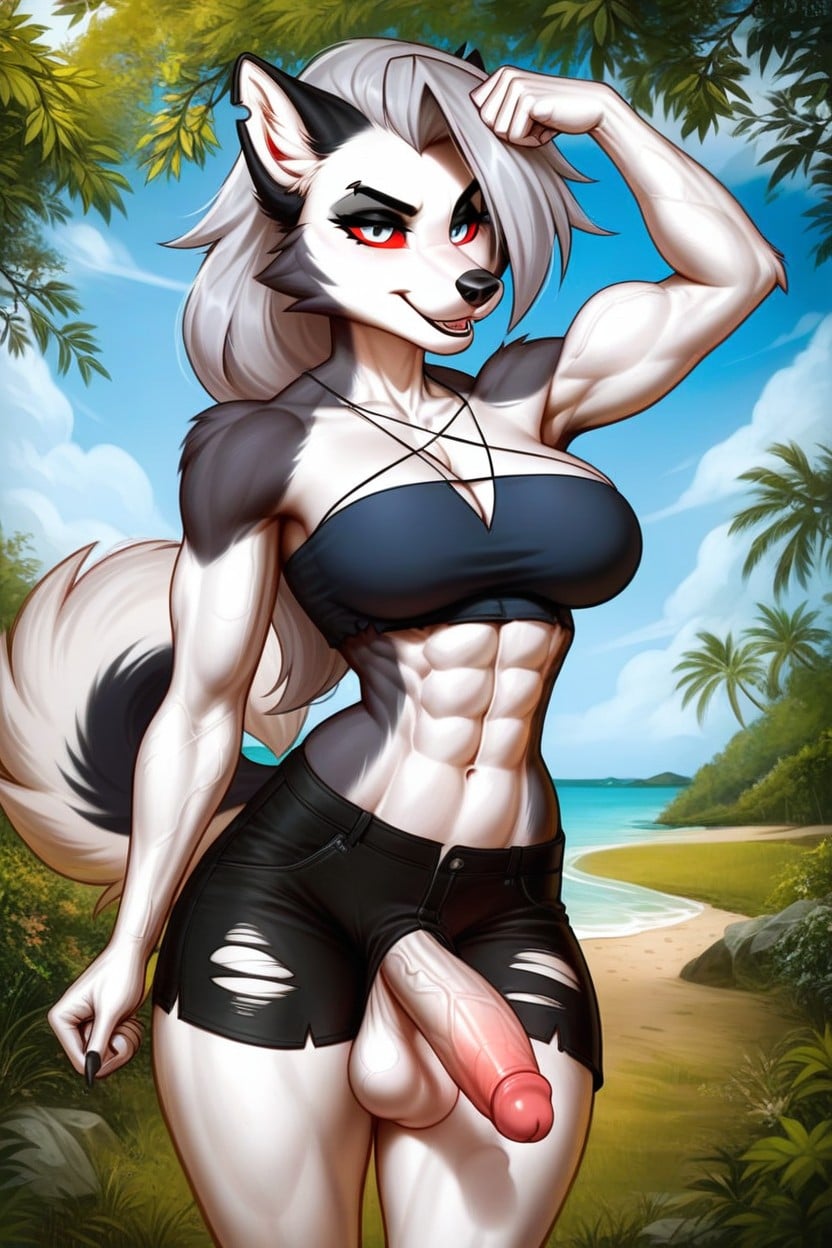 Push Up Top, Ultra Waist, Futanari Furry AI Porn