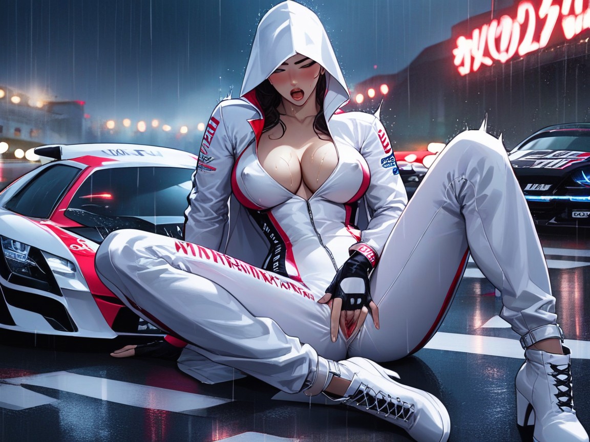 Bokeh Effect With Rain Falling, Orgasm Face, 18+ AI Porn