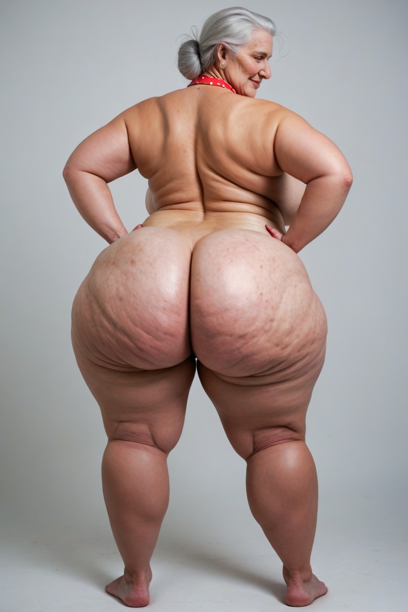 Naked, Buttocks, Heavy Buttocks BBW AI Porn