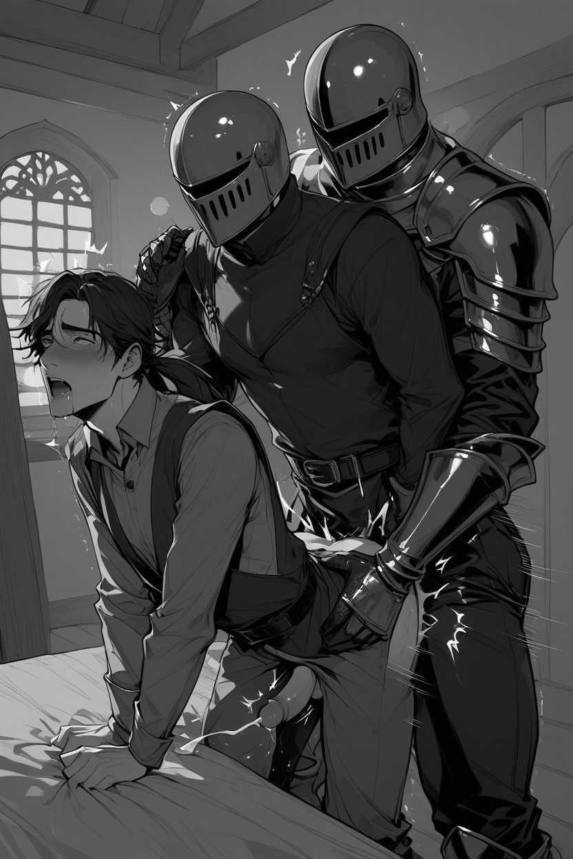 Look Up, Drooling, Medieval House AI Gay Porn
