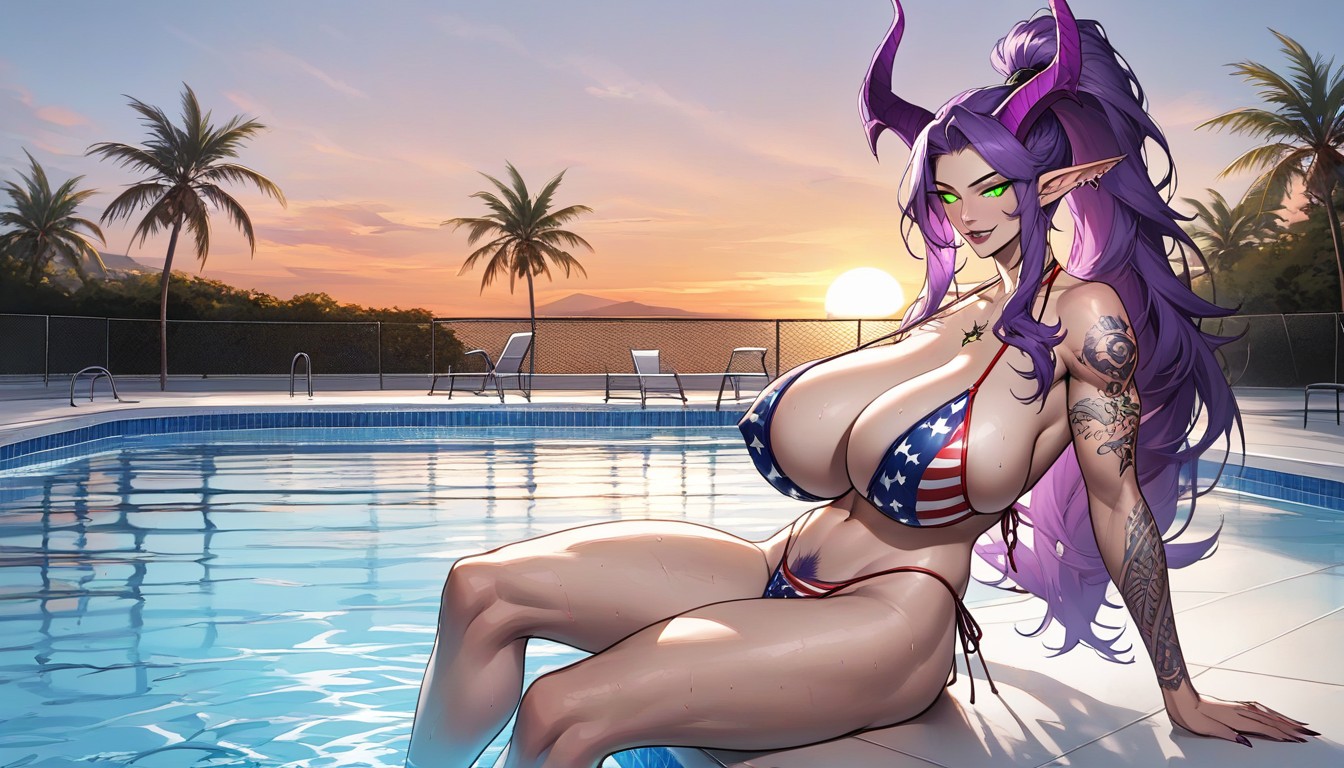 Strong Jawline, Extremely Large Breasts, Massivebreasts AI Porn