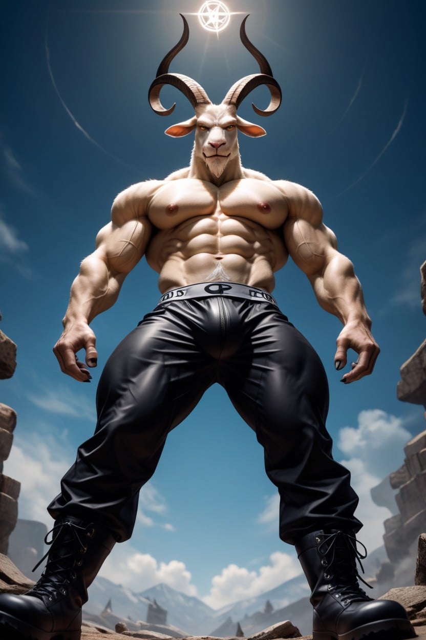 Front View, Muscular, Hyper Muscle AI Gay Porn