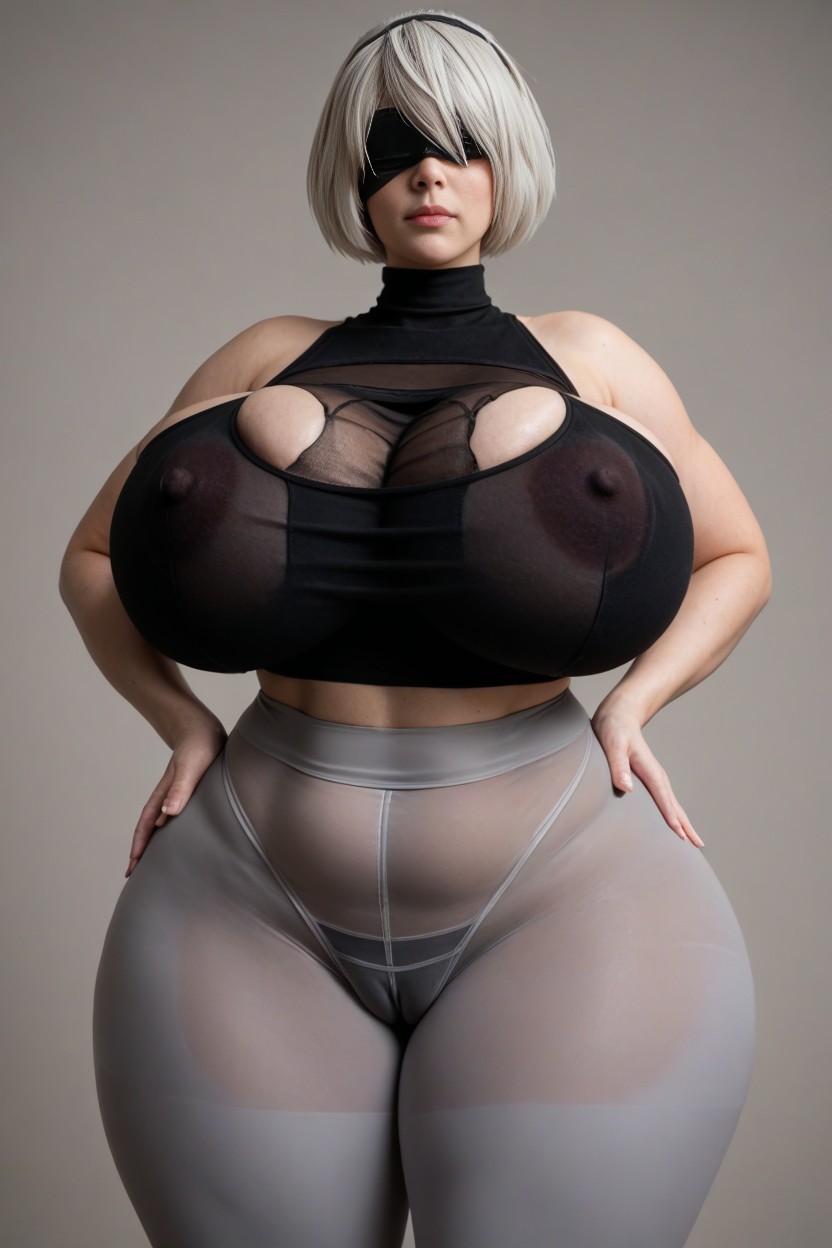 Camel Toe, Blindfold, Fat Ass AI Porn