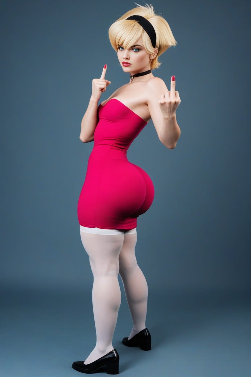 Tube Dress, Exaggerated Wasp Waist, Waist AI Porn