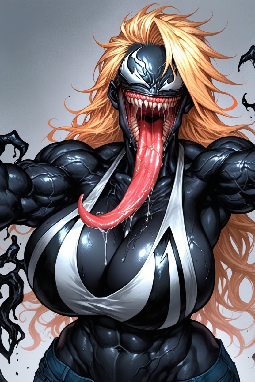 Full Side View X,sexy Musical Godess With Long Tongue X, 갸루, Huge Mega Big Unnatural Breasts AI 포르노
