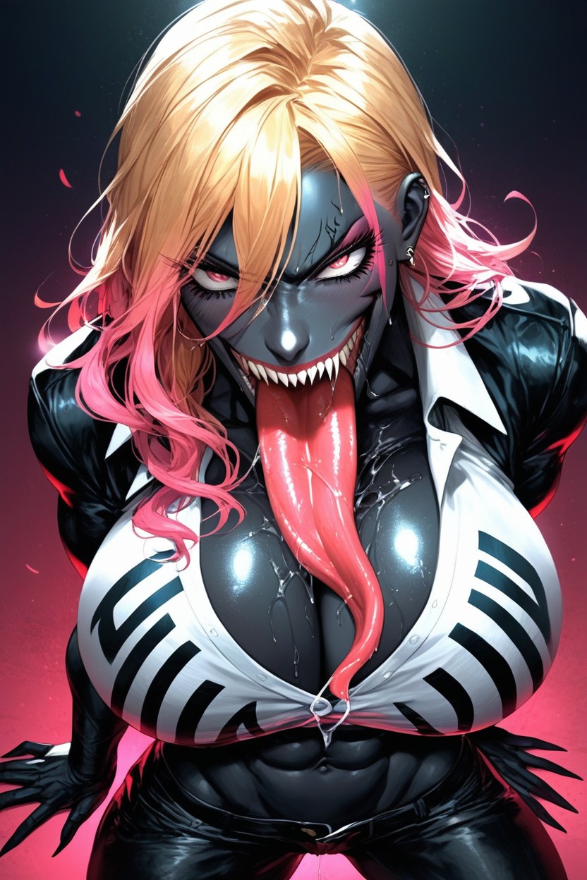Drooling, She-venom Black Skin, 18+ AI Porn
