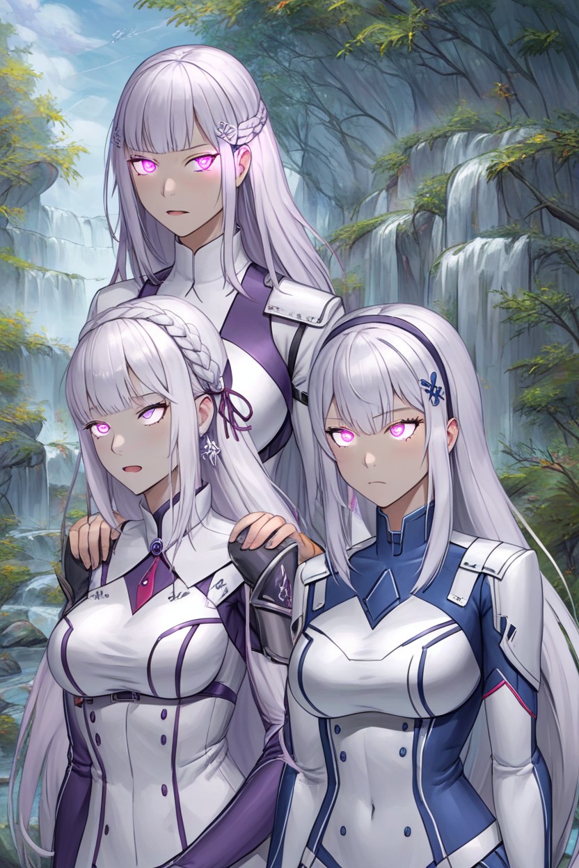 Tired Face , Emilia From Rezero Is A Good, Eyes Half Closed Hentai AI Porn