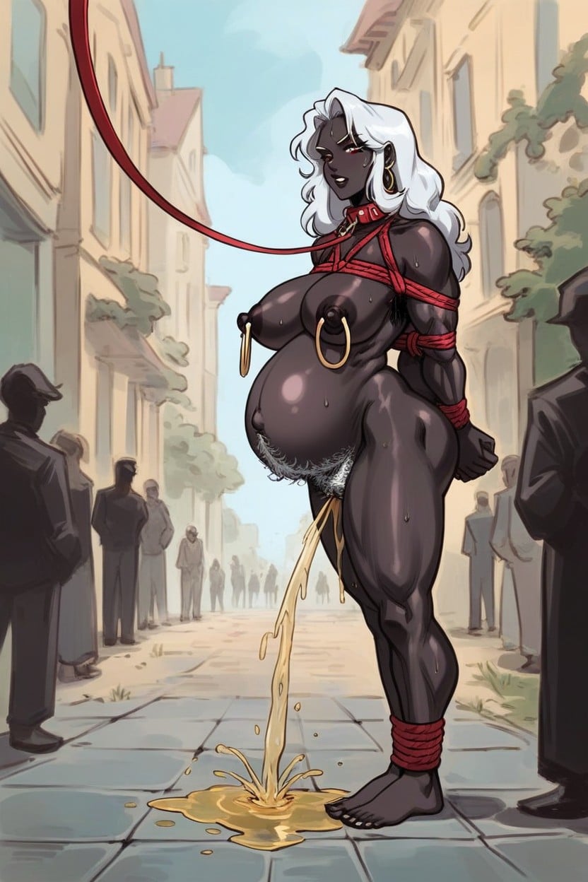 Long Nipples, Side View, Walking In Public Hentai AI Porn