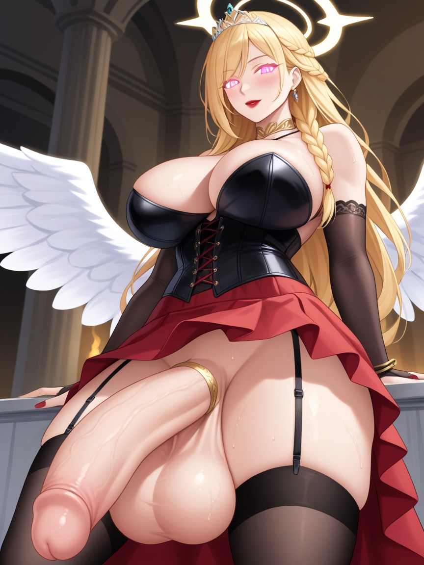 Jewelry, Garter Straps, Perfect Face Shemale AI Porn